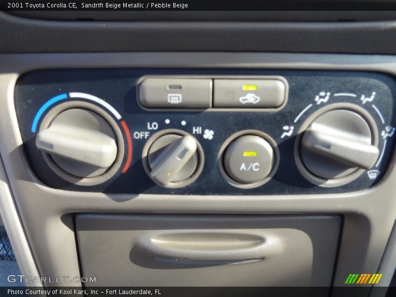 Controls of 2001 Corolla CE