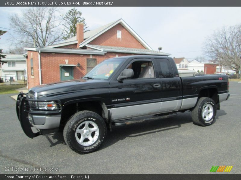 Black / Mist Gray 2001 Dodge Ram 1500 SLT Club Cab 4x4
