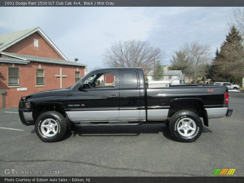 Black / Mist Gray 2001 Dodge Ram 1500 SLT Club Cab 4x4