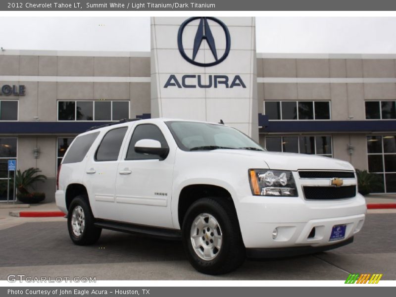 Summit White / Light Titanium/Dark Titanium 2012 Chevrolet Tahoe LT