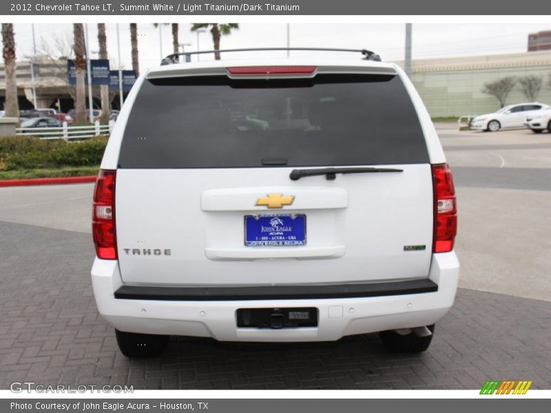 Summit White / Light Titanium/Dark Titanium 2012 Chevrolet Tahoe LT