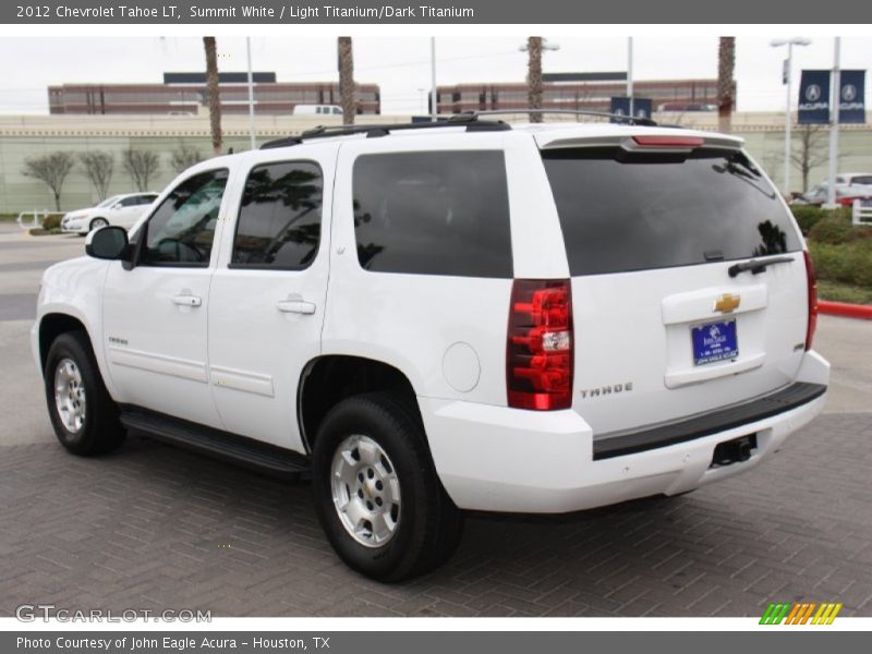 Summit White / Light Titanium/Dark Titanium 2012 Chevrolet Tahoe LT