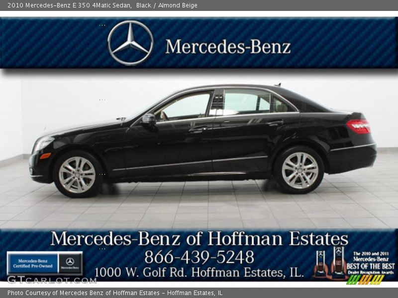 Black / Almond Beige 2010 Mercedes-Benz E 350 4Matic Sedan