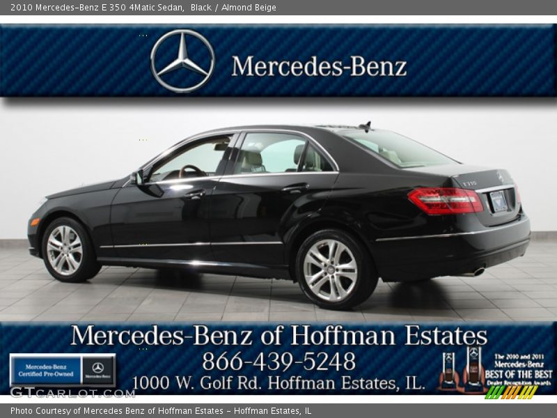 Black / Almond Beige 2010 Mercedes-Benz E 350 4Matic Sedan