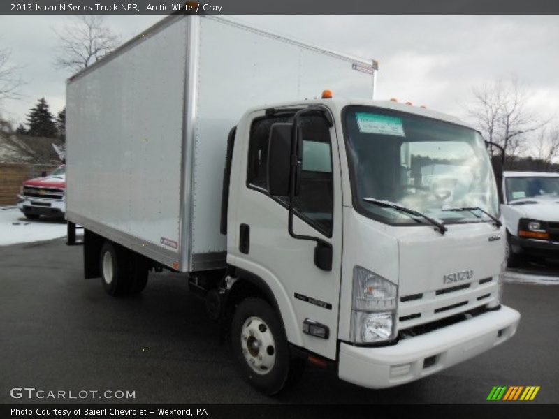 Arctic White / Gray 2013 Isuzu N Series Truck NPR