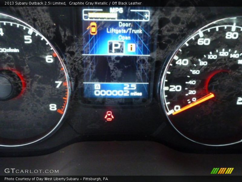 Graphite Gray Metallic / Off Black Leather 2013 Subaru Outback 2.5i Limited