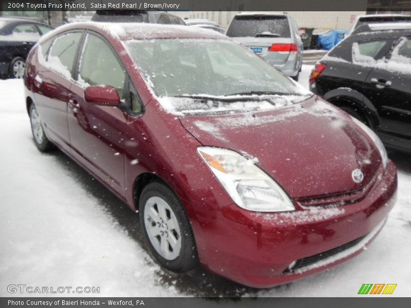 Salsa Red Pearl / Brown/Ivory 2004 Toyota Prius Hybrid
