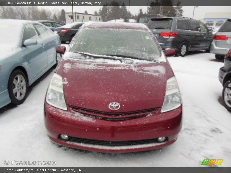 Salsa Red Pearl / Brown/Ivory 2004 Toyota Prius Hybrid