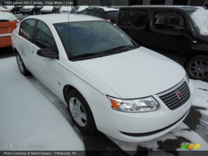 Polar White / Gray 2007 Saturn ION 2 Sedan
