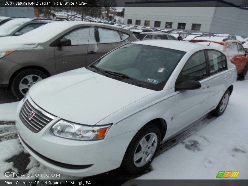 Polar White / Gray 2007 Saturn ION 2 Sedan