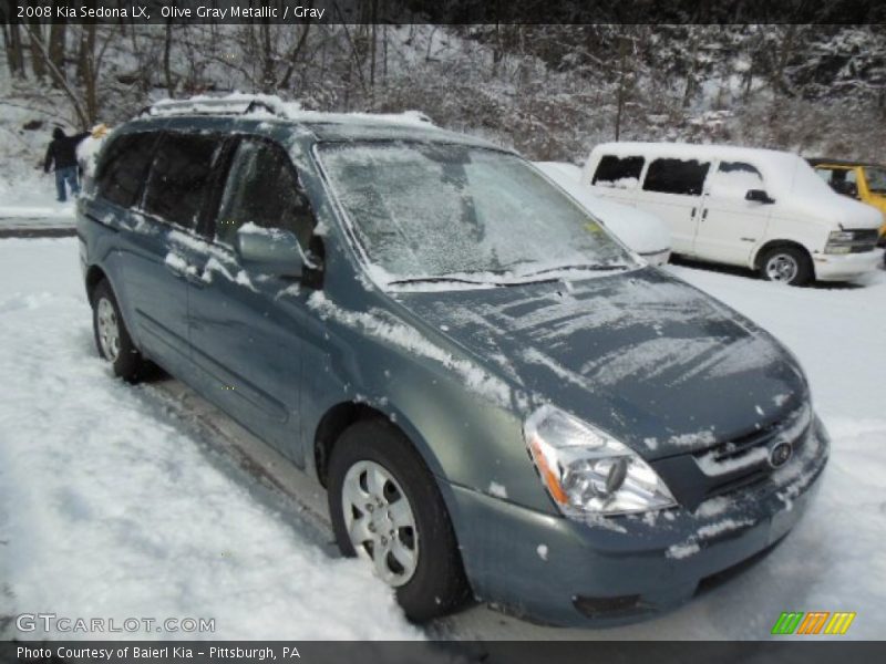 Olive Gray Metallic / Gray 2008 Kia Sedona LX