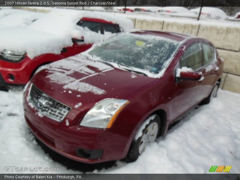 Sonoma Sunset Red / Charcoal/Steel 2007 Nissan Sentra 2.0 S