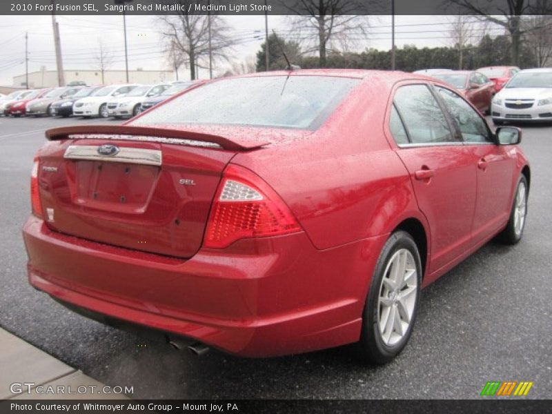 Sangria Red Metallic / Medium Light Stone 2010 Ford Fusion SEL