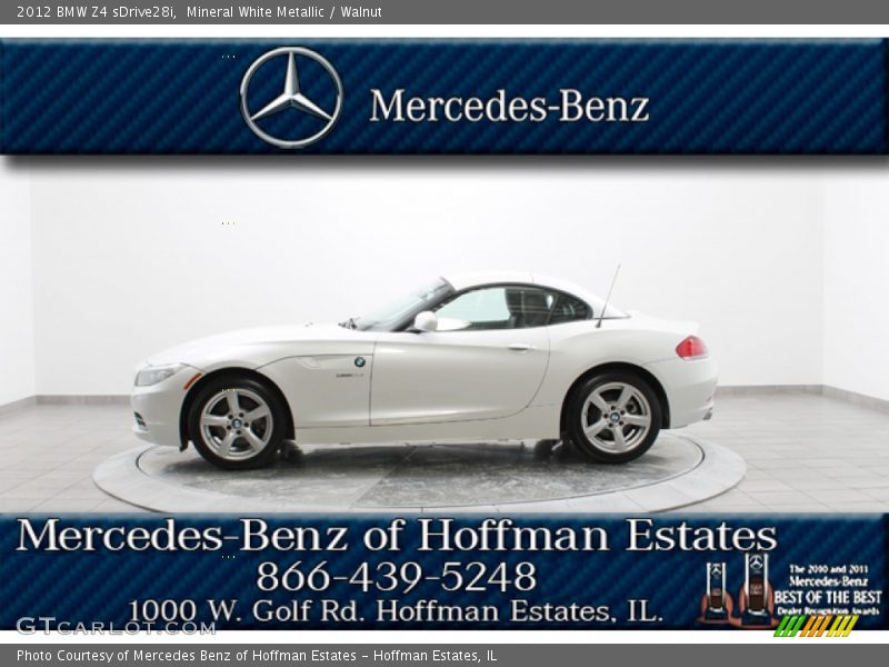 Mineral White Metallic / Walnut 2012 BMW Z4 sDrive28i