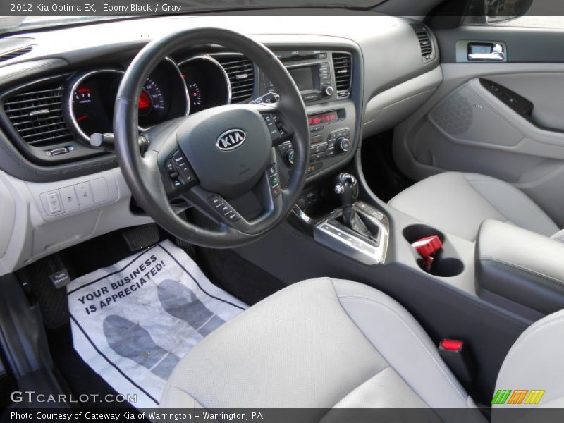 Ebony Black / Gray 2012 Kia Optima EX