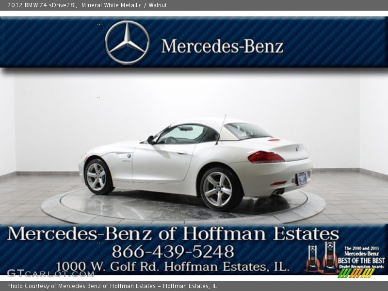 Mineral White Metallic / Walnut 2012 BMW Z4 sDrive28i