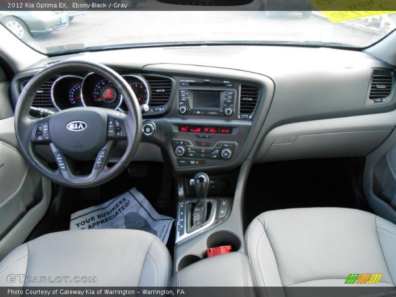 Ebony Black / Gray 2012 Kia Optima EX