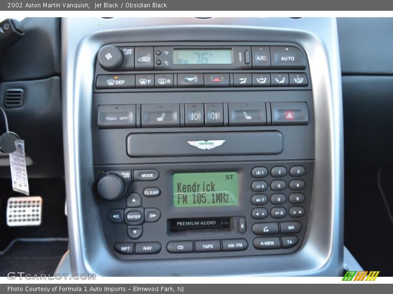 Controls of 2002 Vanquish 