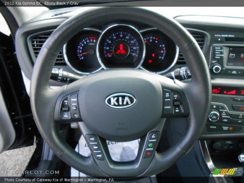 Ebony Black / Gray 2012 Kia Optima EX