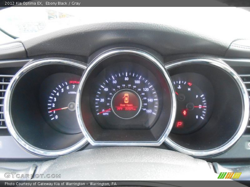 Ebony Black / Gray 2012 Kia Optima EX