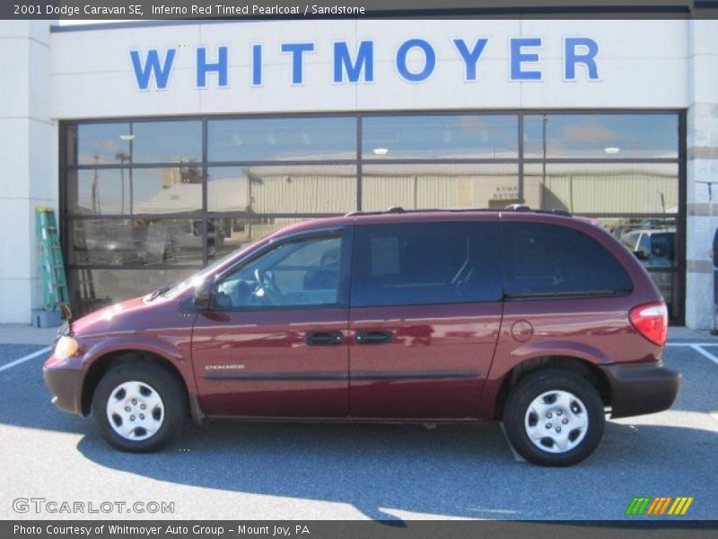 Inferno Red Tinted Pearlcoat / Sandstone 2001 Dodge Caravan SE