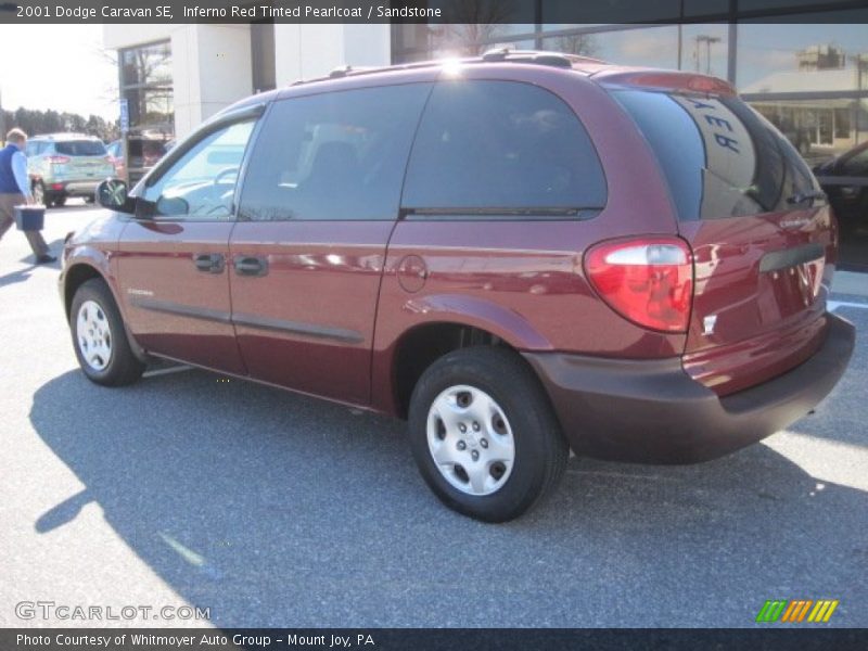 Inferno Red Tinted Pearlcoat / Sandstone 2001 Dodge Caravan SE