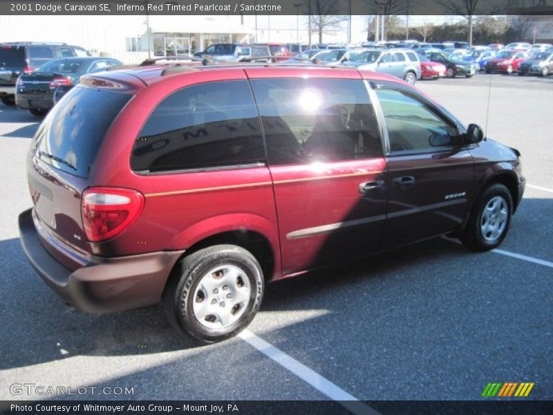 Inferno Red Tinted Pearlcoat / Sandstone 2001 Dodge Caravan SE