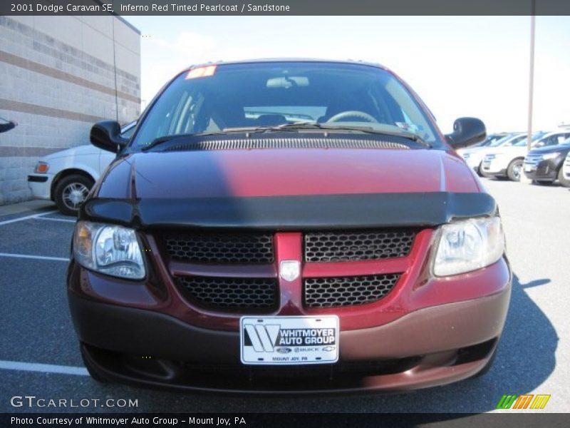 Inferno Red Tinted Pearlcoat / Sandstone 2001 Dodge Caravan SE