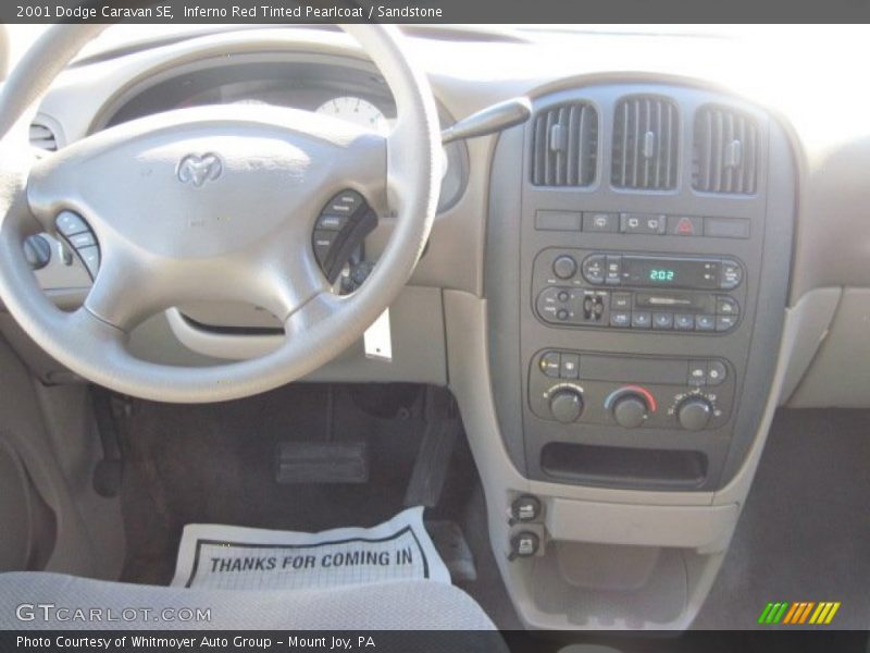 Inferno Red Tinted Pearlcoat / Sandstone 2001 Dodge Caravan SE