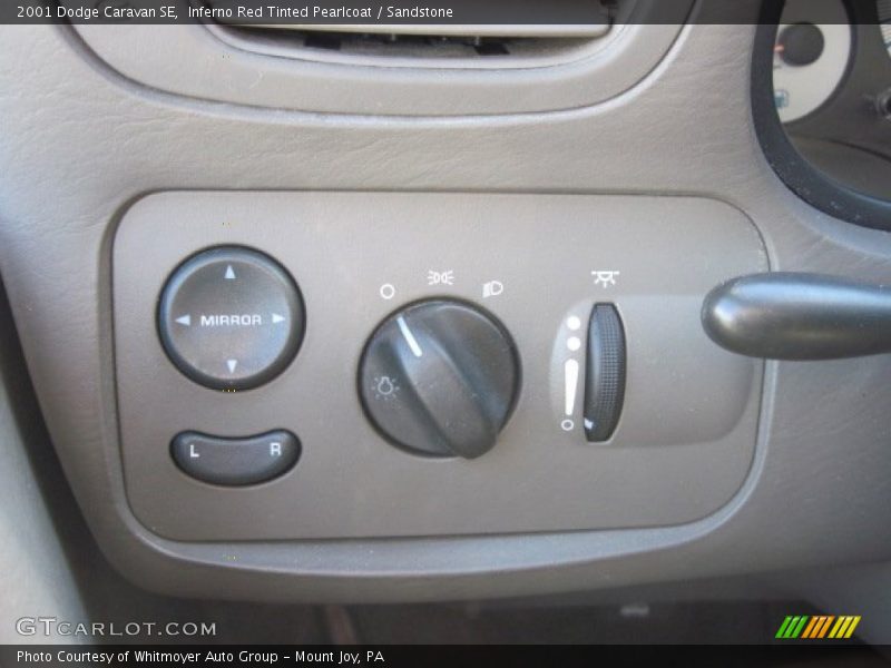 Inferno Red Tinted Pearlcoat / Sandstone 2001 Dodge Caravan SE