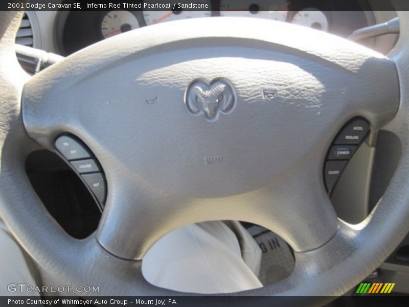 Inferno Red Tinted Pearlcoat / Sandstone 2001 Dodge Caravan SE