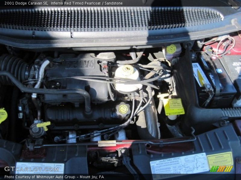 Inferno Red Tinted Pearlcoat / Sandstone 2001 Dodge Caravan SE