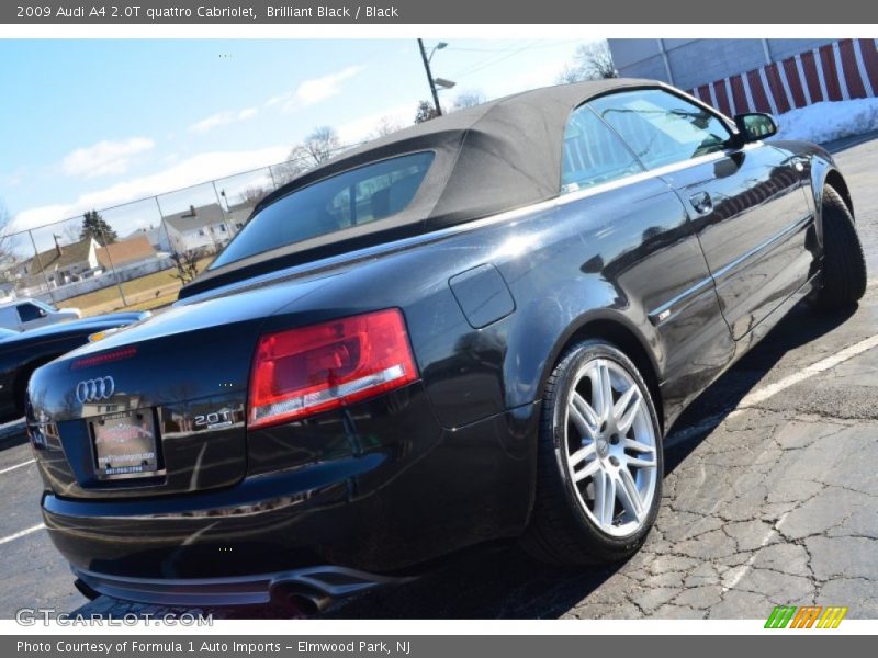 Brilliant Black / Black 2009 Audi A4 2.0T quattro Cabriolet