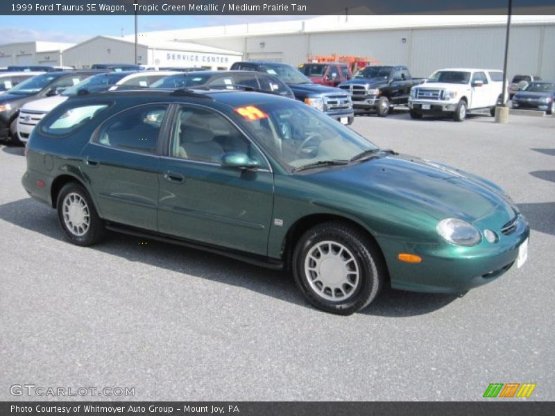 Tropic Green Metallic / Medium Prairie Tan 1999 Ford Taurus SE Wagon