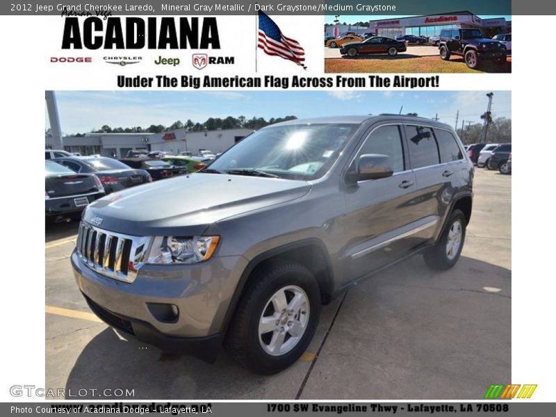 Mineral Gray Metallic / Dark Graystone/Medium Graystone 2012 Jeep Grand Cherokee Laredo
