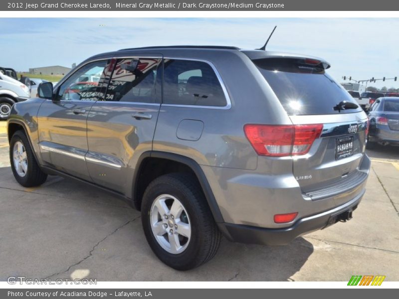 Mineral Gray Metallic / Dark Graystone/Medium Graystone 2012 Jeep Grand Cherokee Laredo