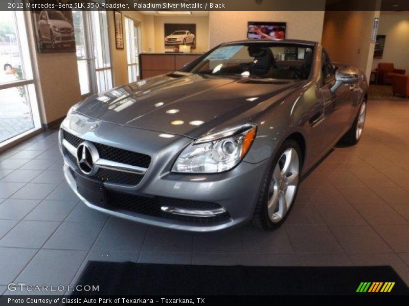 Paladium Silver Metallic / Black 2012 Mercedes-Benz SLK 350 Roadster