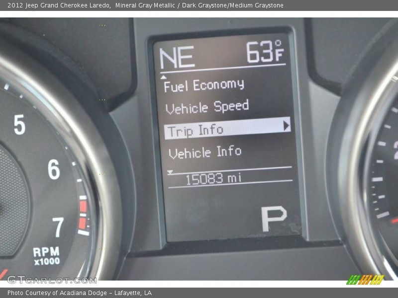 Mineral Gray Metallic / Dark Graystone/Medium Graystone 2012 Jeep Grand Cherokee Laredo