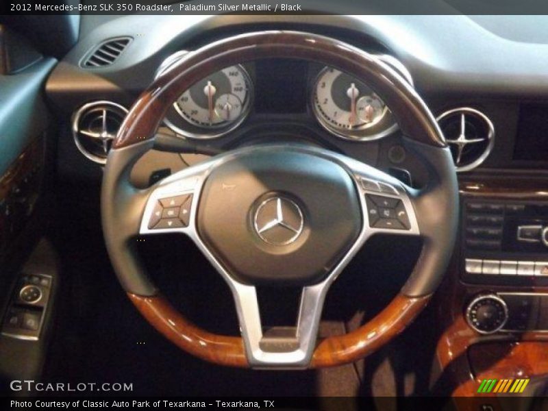 Paladium Silver Metallic / Black 2012 Mercedes-Benz SLK 350 Roadster