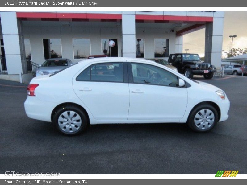 Super White / Dark Gray 2012 Toyota Yaris Sedan
