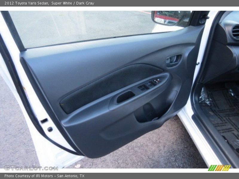 Super White / Dark Gray 2012 Toyota Yaris Sedan
