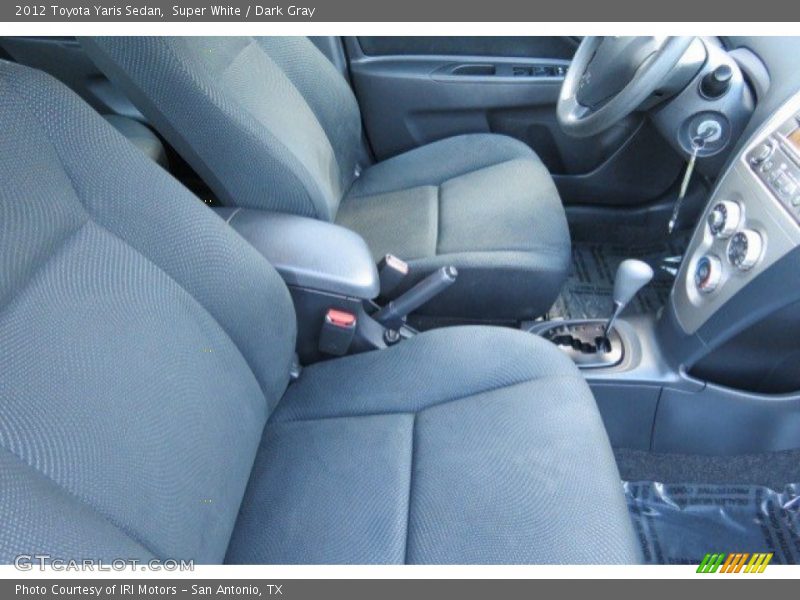 Super White / Dark Gray 2012 Toyota Yaris Sedan