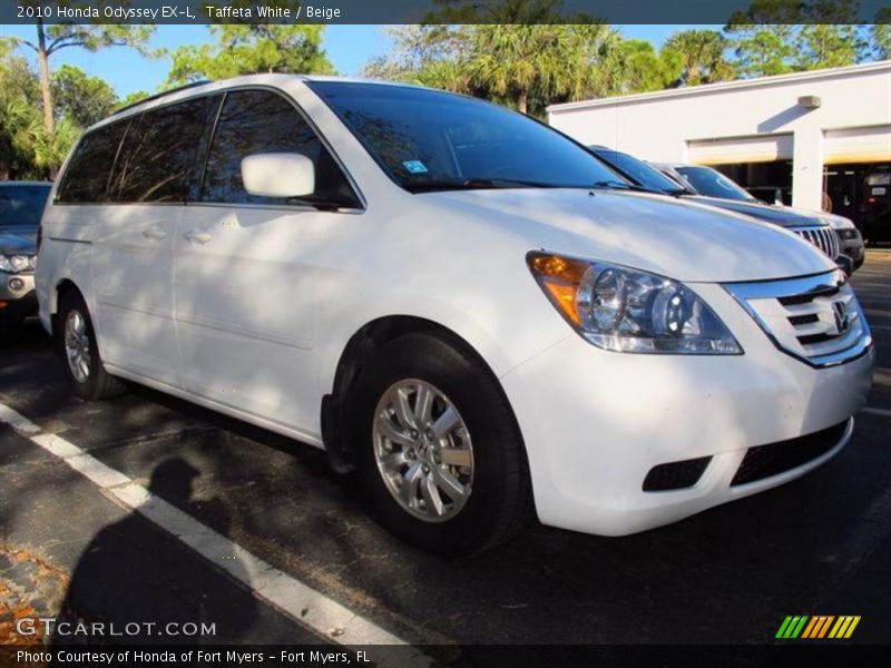 Taffeta White / Beige 2010 Honda Odyssey EX-L
