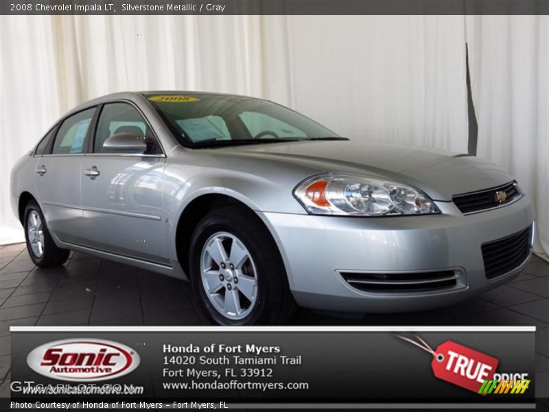 Silverstone Metallic / Gray 2008 Chevrolet Impala LT