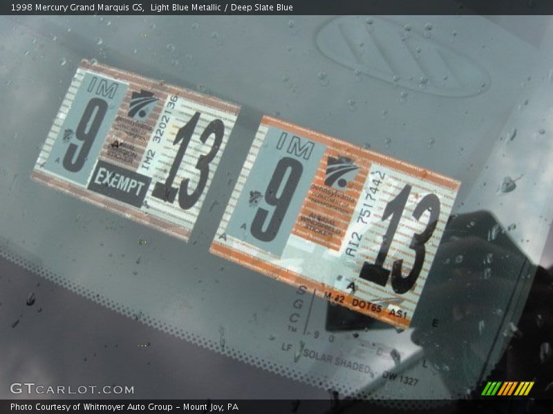 Light Blue Metallic / Deep Slate Blue 1998 Mercury Grand Marquis GS