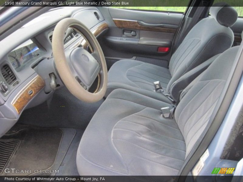 Light Blue Metallic / Deep Slate Blue 1998 Mercury Grand Marquis GS
