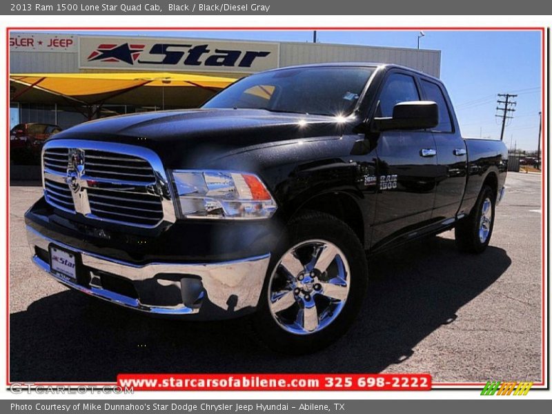 Black / Black/Diesel Gray 2013 Ram 1500 Lone Star Quad Cab