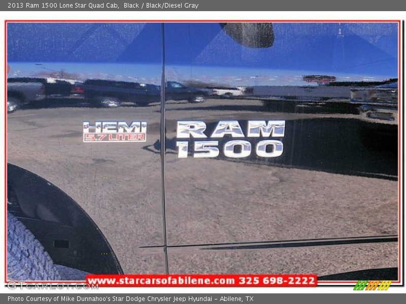 Black / Black/Diesel Gray 2013 Ram 1500 Lone Star Quad Cab