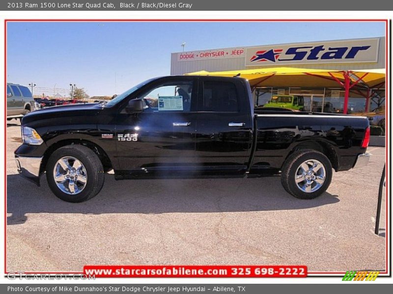 Black / Black/Diesel Gray 2013 Ram 1500 Lone Star Quad Cab
