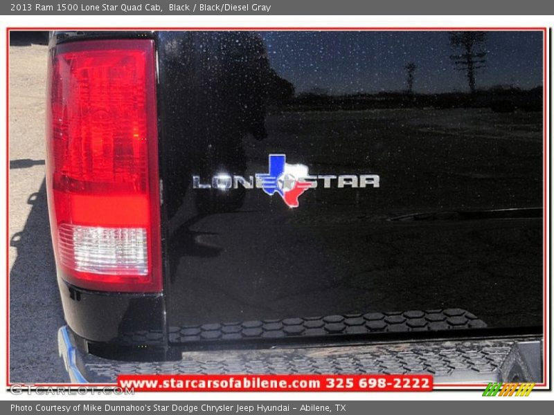 Black / Black/Diesel Gray 2013 Ram 1500 Lone Star Quad Cab